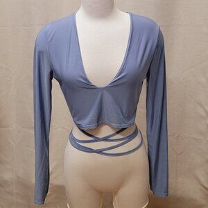 Pre Owned Pretty Little Thing long sleeve Crop top